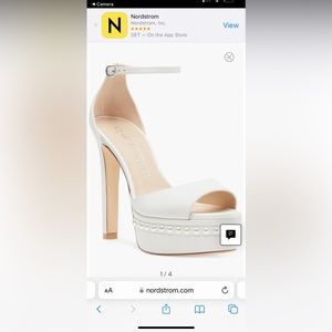 Disco Imitation Pearl Platform Sandal WORN ONCE TO REHEARSAL DINNER